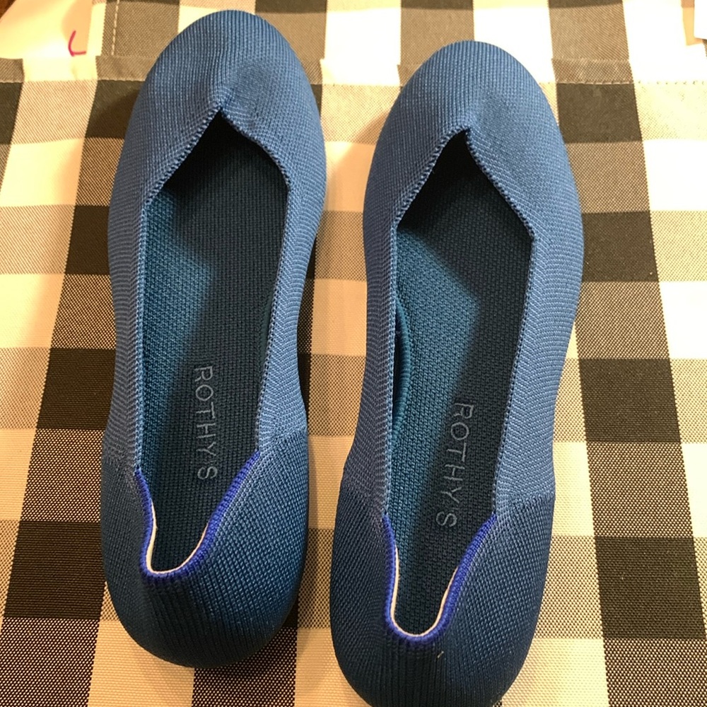 Rothy's Deep Blue Knit Flats